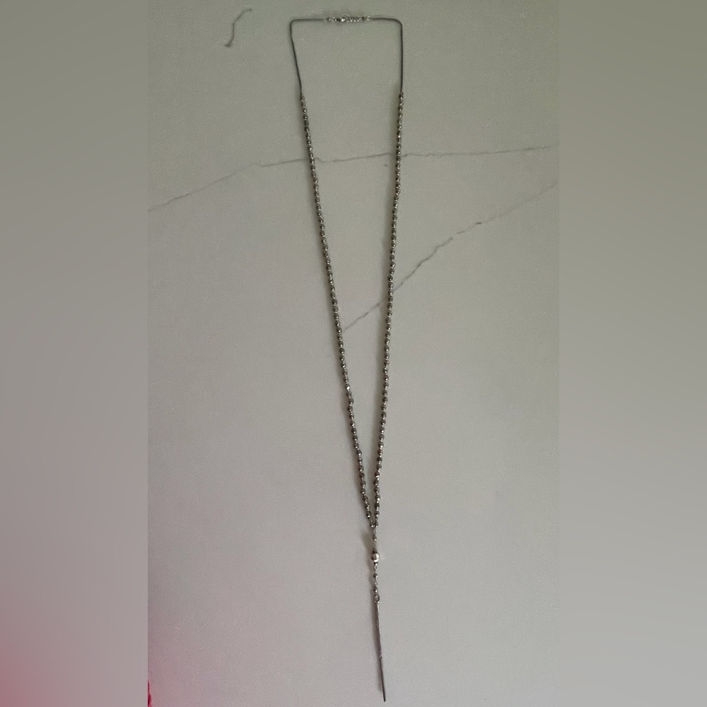Chan Luu Sterling Silver and Pyrite Dagger Necklace